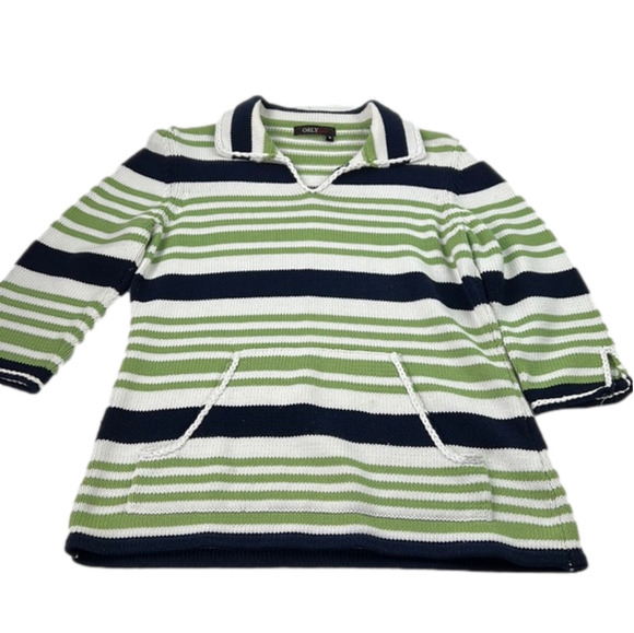 Orly Sport Sweaters - Orly Sport striped collared Knit